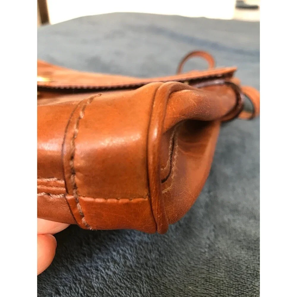 Vintage The bridge messenger laptop briefcase in English saddle